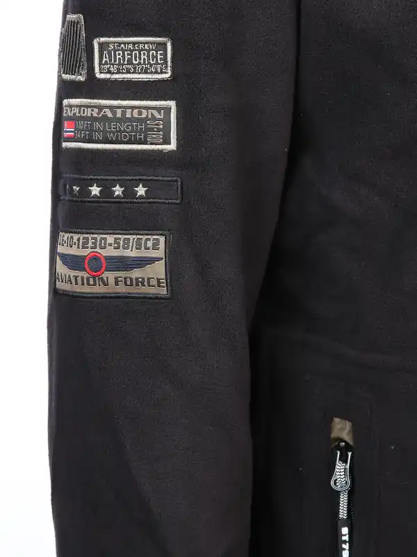 Bild 4 von Herren Fleecejacke mit Patches Grau