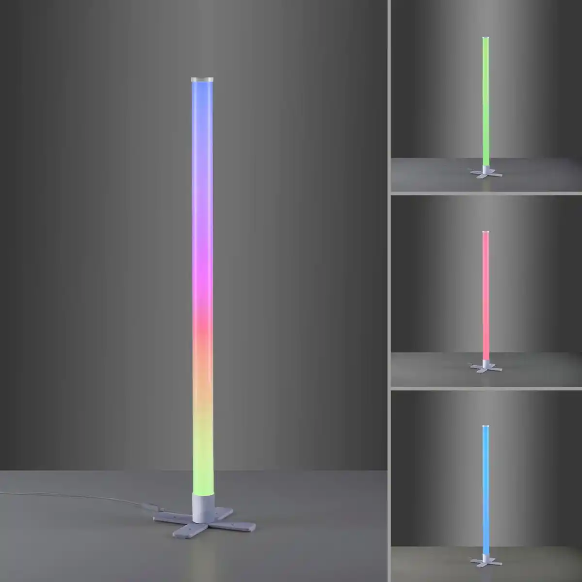 Bild 4 von LeuchtenDirekt LED Stehleuchte RINGO,  Rainbow RGB, mit 3 Musik-Sync-Modi, dimmbar, IR-Fernbedienung