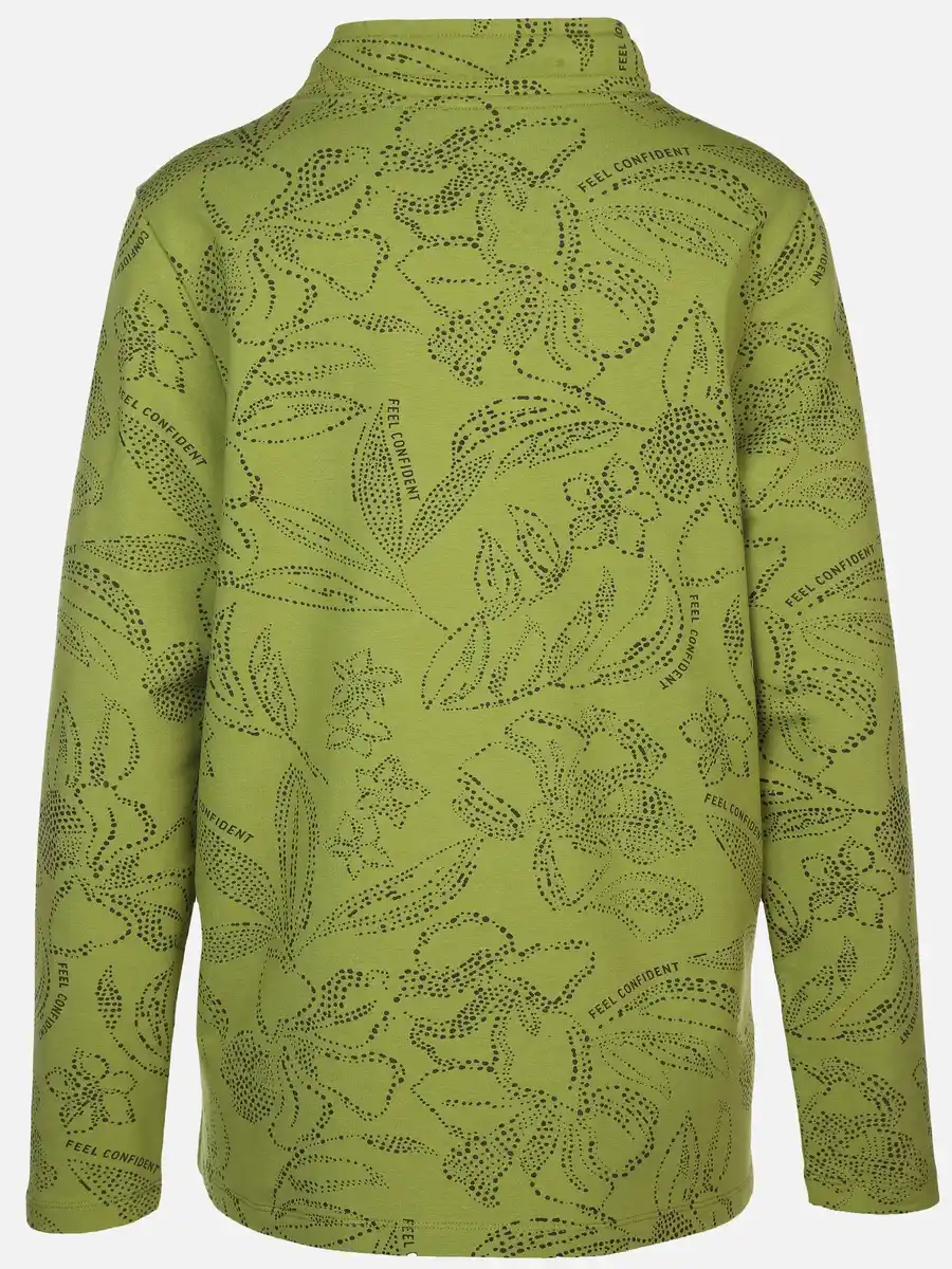 Bild 2 von Damen Sweatshirt mit Alloverprint Grün