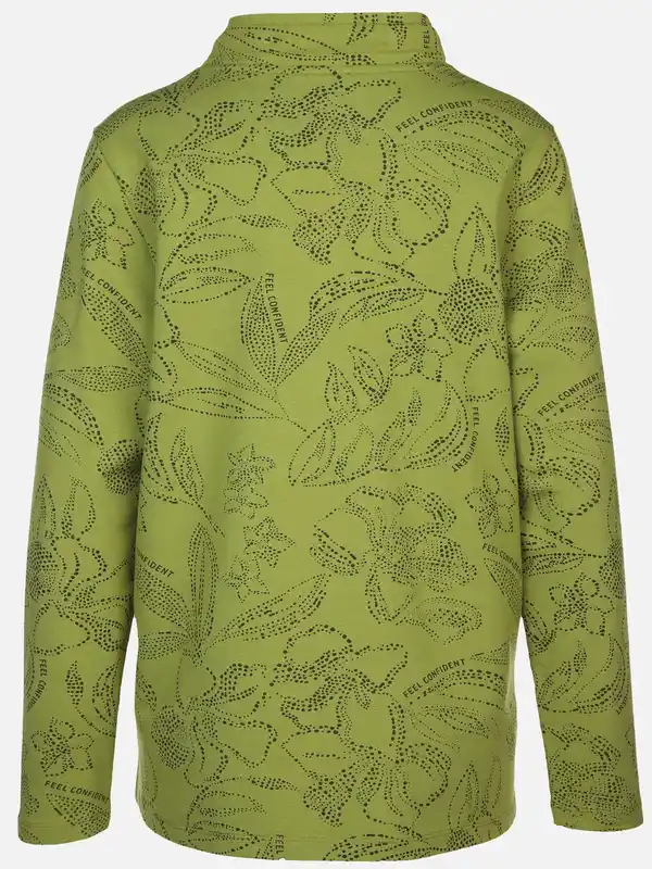 Bild 2 von Damen Sweatshirt mit Alloverprint Grün