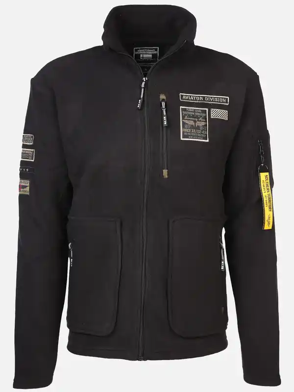 Bild 1 von Herren Fleecejacke mit Patches Grau