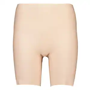 Damen-Bikershorts Extralang / Mit figurformendem Effekt, Beige, L