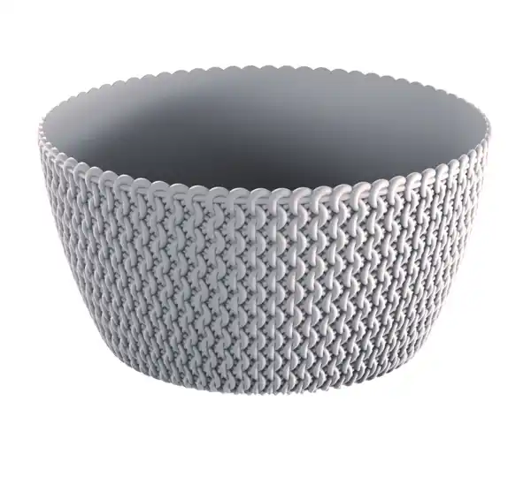 Bild 2 von Strickoptik-Blumentopf, Mocca - 2er-Set