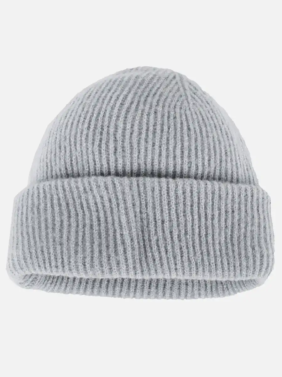 Bild 2 von Damen Beanie mit Umschlag Grau