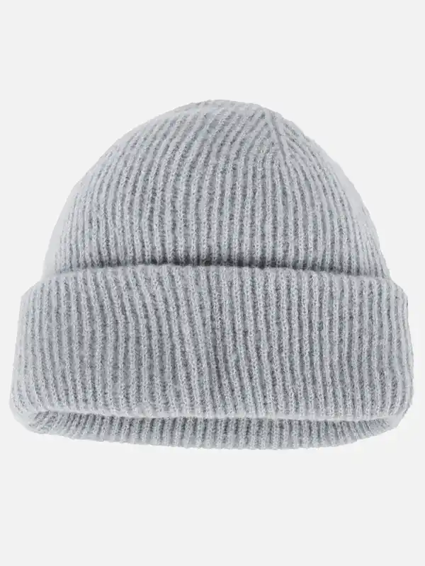 Bild 2 von Damen Beanie mit Umschlag Grau