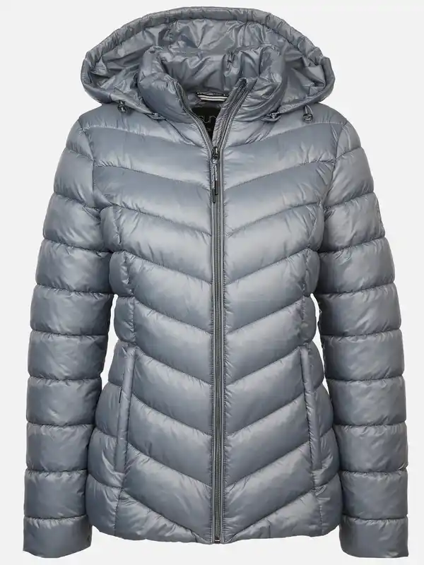 Bild 1 von Damen Steppjacke mit abnehmbarer Kapuze Blau