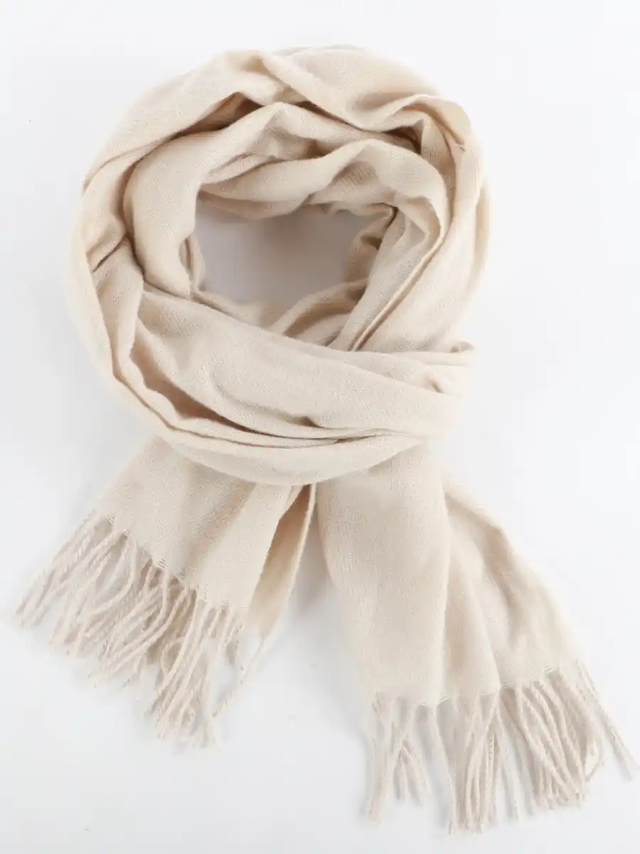 Bild 1 von Damen Schal mit Fransen Weiß