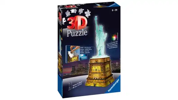 Bild 1 von Ravensburger Puzzle - 3D-Puzzle - Freiheitsstatue bei Nacht, 108 Teile