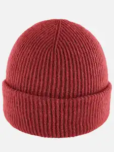 Damen Beanie mit Umschlag Rot