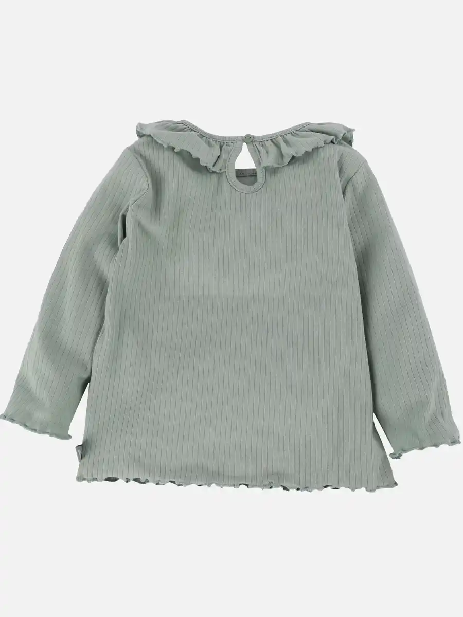 Bild 2 von Baby Mädchen Langarmshirt mit Rüschenkragen Salbei