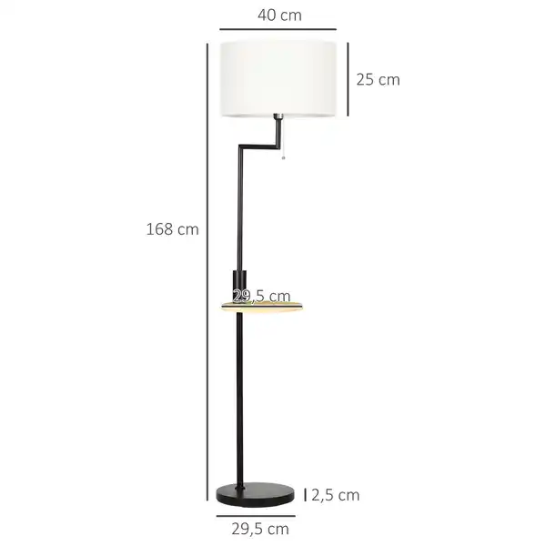Bild 3 von Stehleuchte, Stehlampe mit Ablage, 40 W Standlampe mit USB-Anschluss