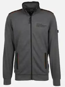 Herren Sweatjacke in Ottoman Ripp Grau