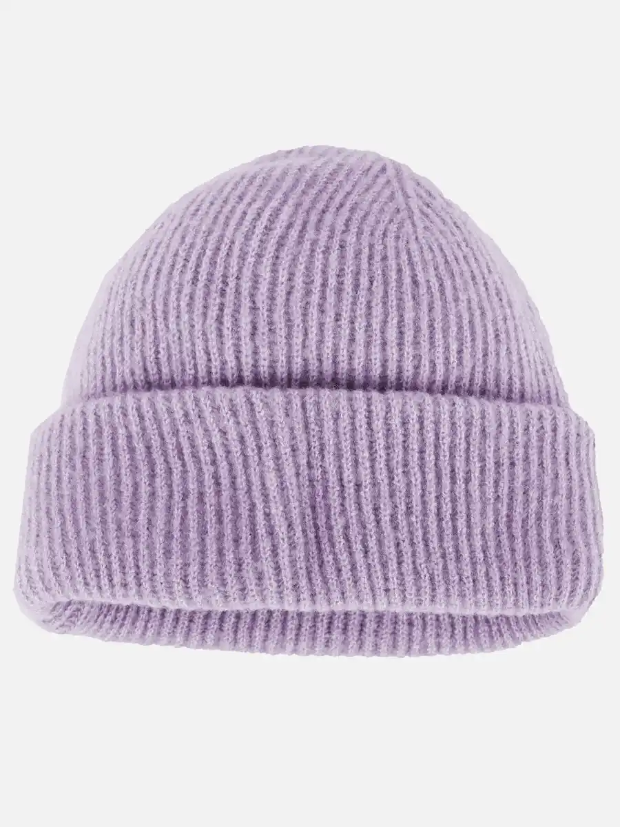 Bild 2 von Damen Beanie mit Umschlag Lila