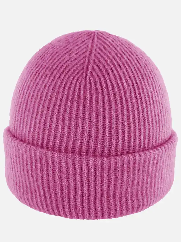 Bild 1 von Damen Beanie mit Umschlag Pink