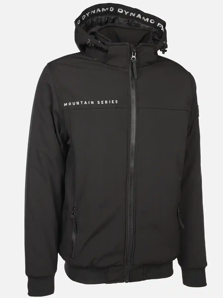 Bild 3 von Herren Softshell Winterjacke mit Bündchen Schwarz