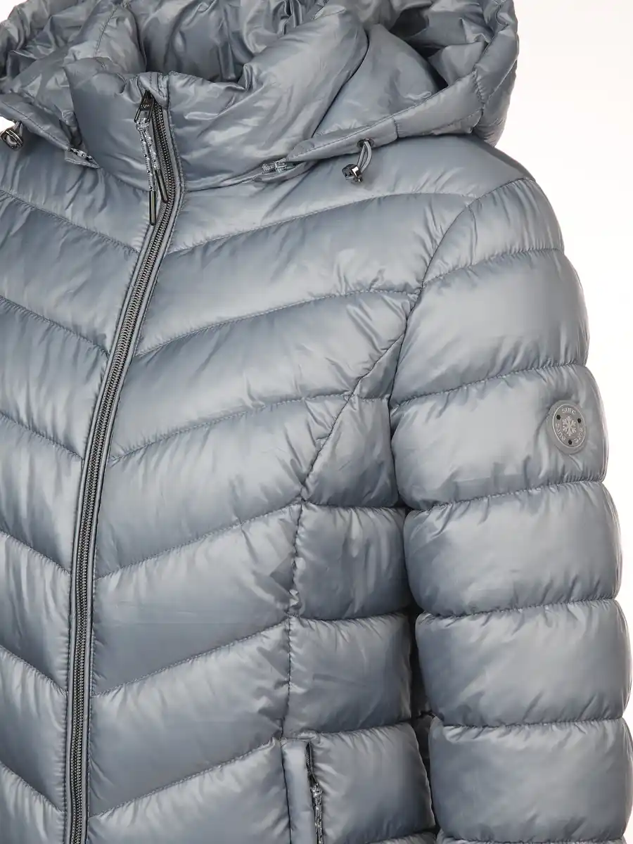 Bild 4 von Damen Steppjacke mit abnehmbarer Kapuze Blau