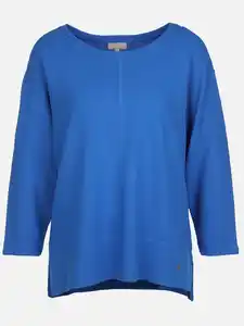 Damen Ottoman Shirt mit 3/4 Arm Blau