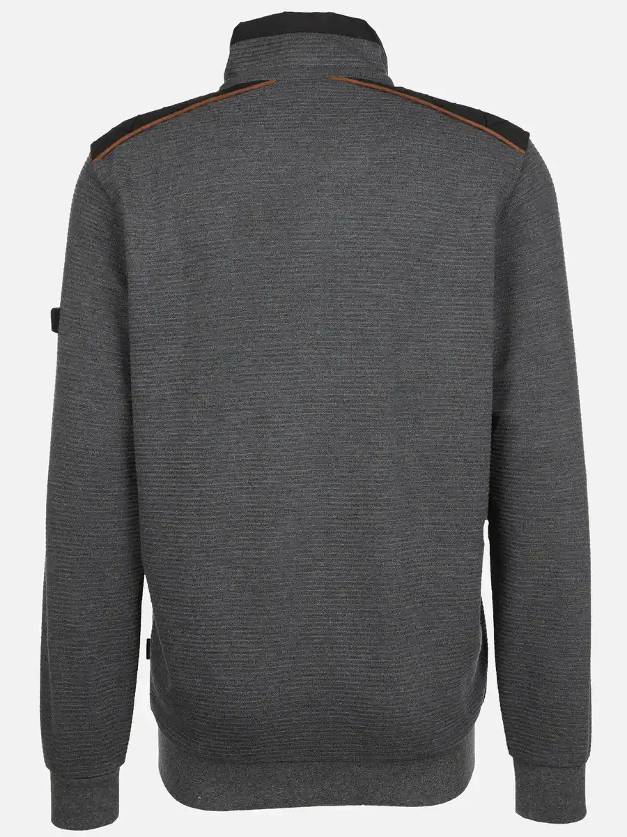 Bild 2 von Herren Sweatjacke in Ottoman Ripp Grau