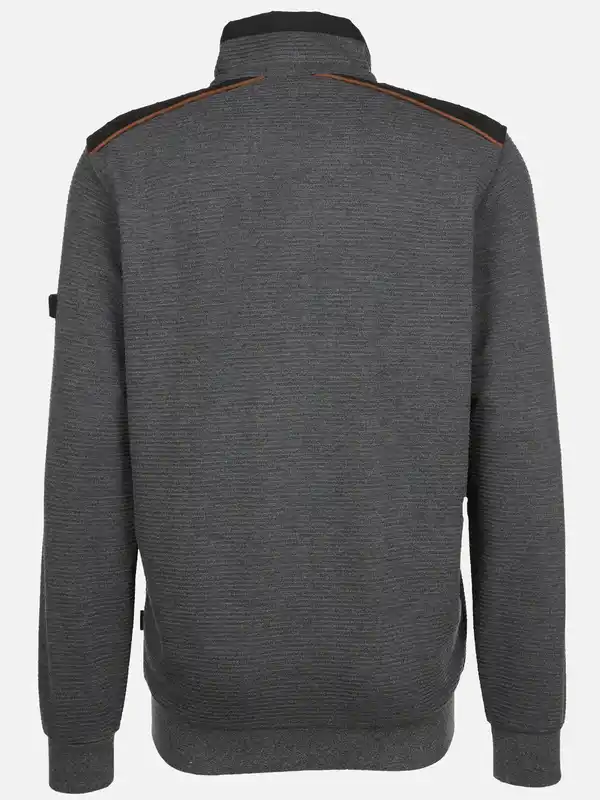 Bild 2 von Herren Sweatjacke in Ottoman Ripp Grau