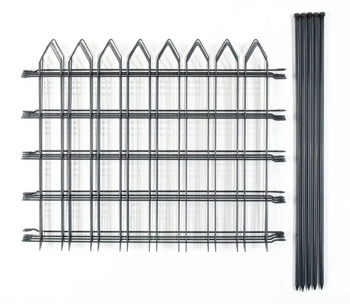 Bild 2 von Zaun-4er Set, ca. 1000 x 800 mm - Grau, 21FS03