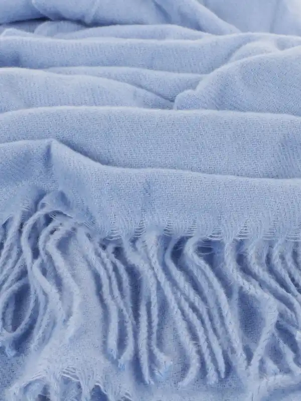 Bild 2 von Damen Schal mit Fransen Blau