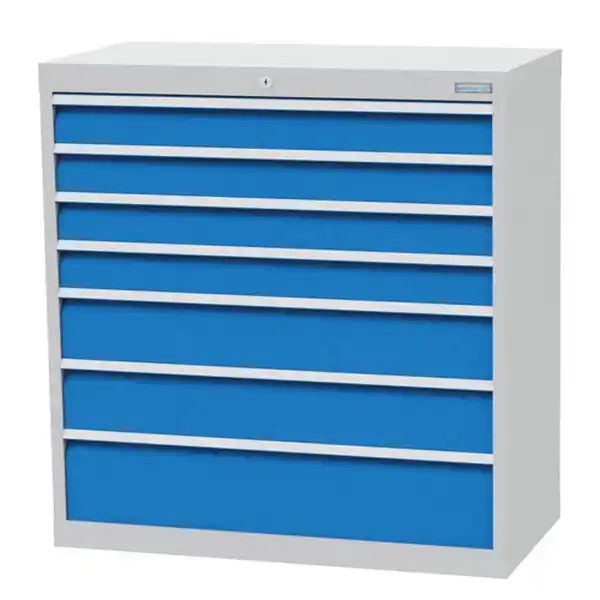 Bild 1 von Bedrunka + Hirth Schubladenschrank »«, BxHxT: 98 x 101,9 x 50 cm, grau/blau - grau | blau