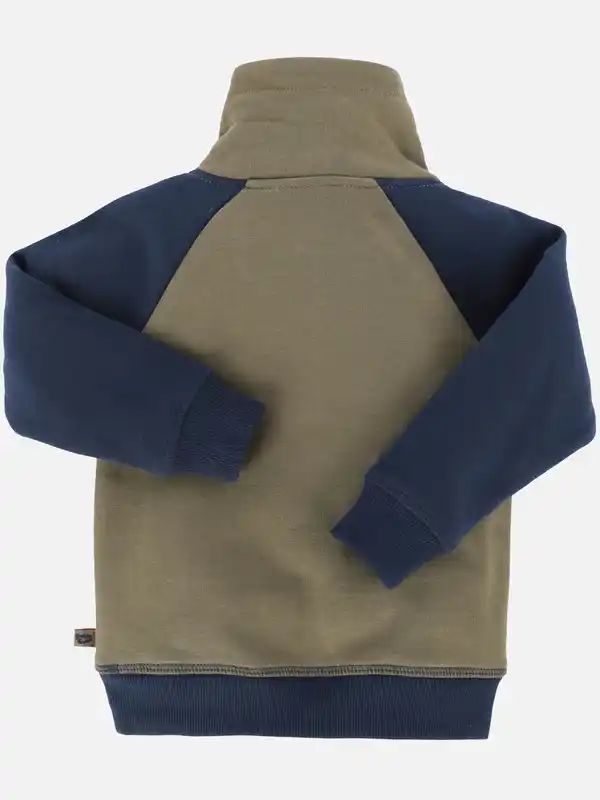 Bild 2 von Baby Jungen Sweatshirt mit Schalkragen Oliv