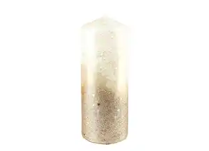 Weihnachts-Stumpenkerze mit Glitter