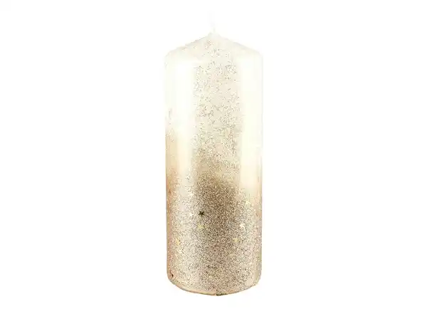 Bild 1 von Weihnachts-Stumpenkerze mit Glitter