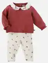 Bild 1 von Baby Mädchen 2er Set mit Sweatshirt und Leggings Rot