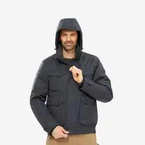 Winterjacke Herren bis -10°C wasserdicht Winterwandern - SH500 schwarz