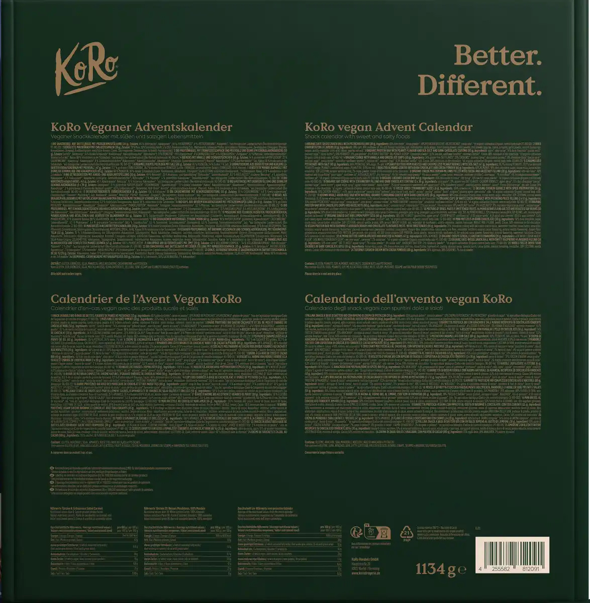 Bild 2 von KoRo Veganer Adventskalender 2024, 1.134 g