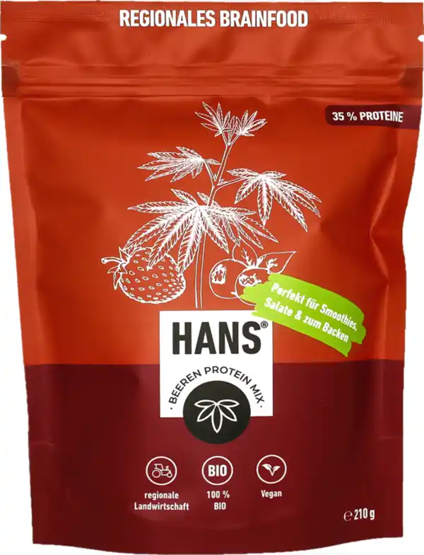 Bild 1 von HANS Brainfood Bio Beeren-Proteinmix, 210 g