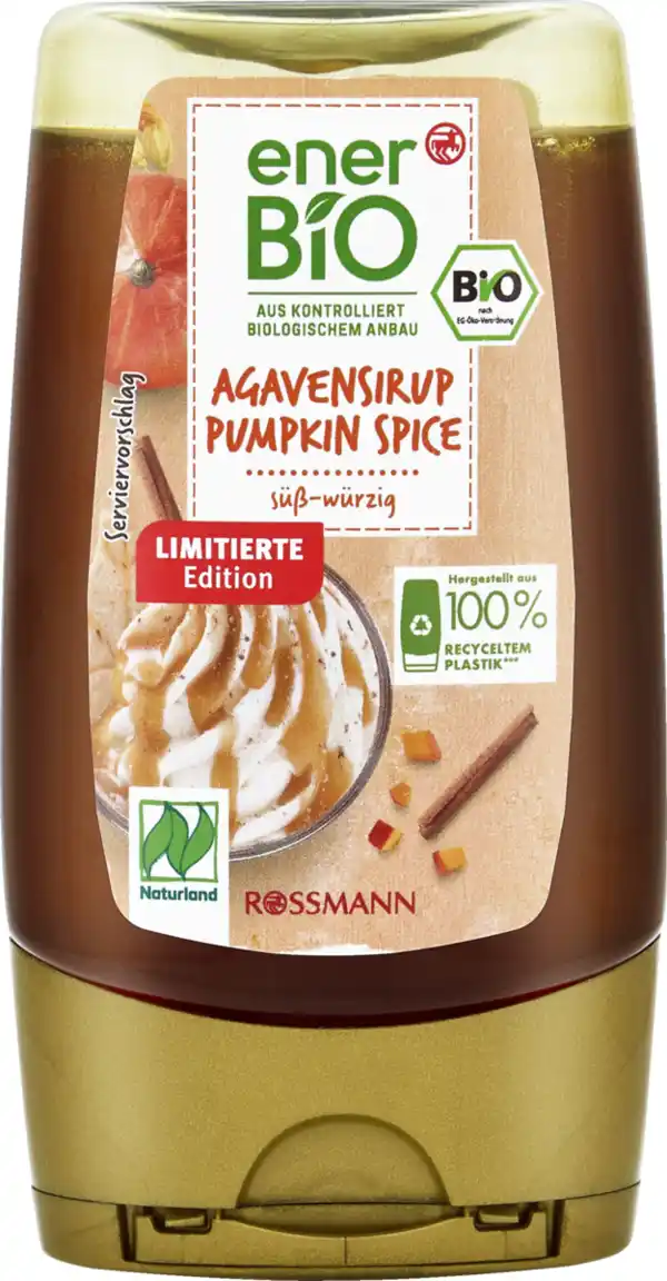 Bild 1 von enerBiO Agavensirup Pumpkin Spice Naturland, 250 g