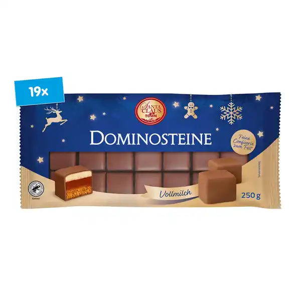 Bild 1 von Santa Claus in Town Dominosteine Vollmilch 250 g, 19er Pack