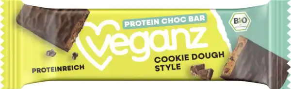 Bild 1 von veganz Bio Protein Choc Bar Cookie Dough Style, 50 g