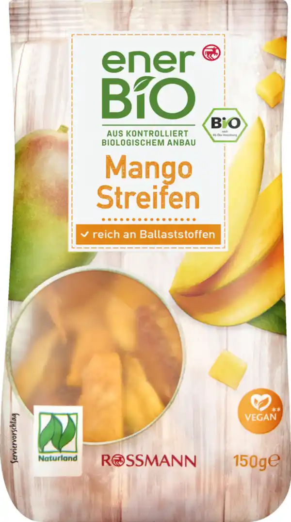 Bild 1 von enerBiO Mango Streifen Naturland, 150 g