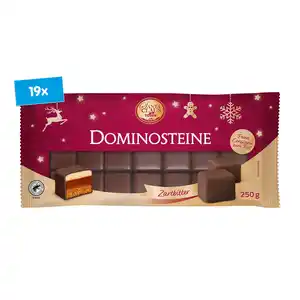 Santa Claus in Town Dominosteine Zartbitter 250 g, 19er Pack