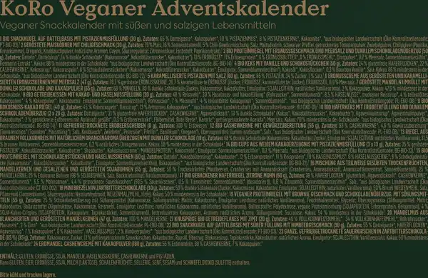Bild 3 von KoRo Veganer Adventskalender 2024, 1.134 g