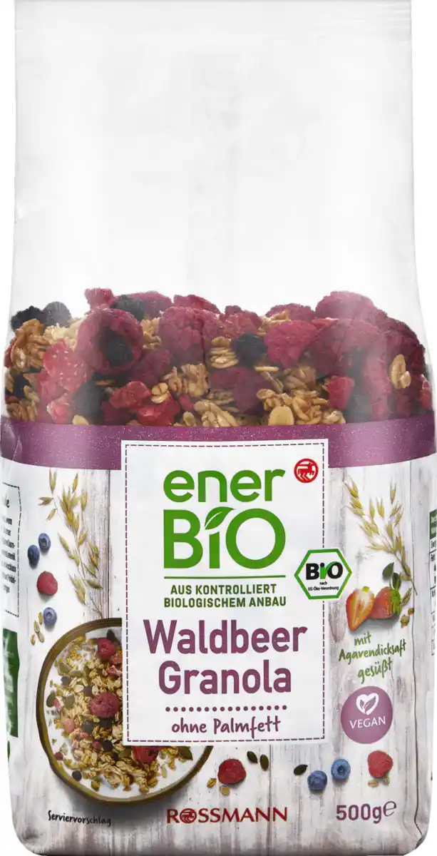 Bild 1 von enerBiO Waldbeer Granola, 500 g