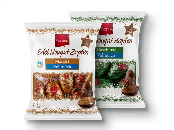 Bild 1 von Favorina Edel Nougat Zapfen,  150 g