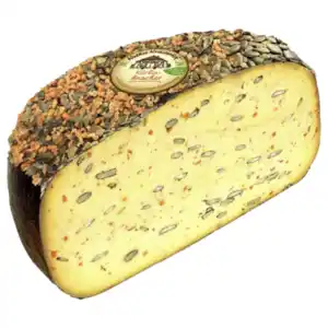 Kürbis-Karottenkäse, Ziegenkäse Thymian-Honig, Minze-Basilikum