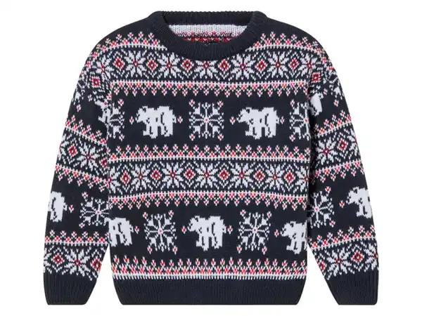 Bild 4 von lupilu® Kinder-Strickpullover, mit Ärmelsaum und Taillenbund