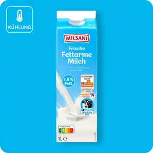 MILSANI Frische Fettarme Milch, 1,5%