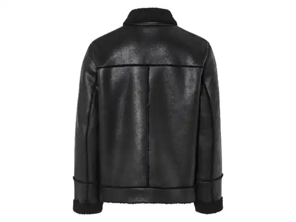 Bild 3 von LIVERGY® Herren Bikerjacke, mit warmem Lammfellimitat