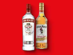 Smirnoff No. 21 Vodka/Captain Morgan Original Spiced Gold,  1 l