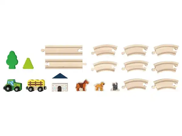 Bild 3 von Playtive Bahnset Bauernhof \ Bahnset Prinzessin \ Bahnset Feuerwehr \ Bahnset Polizei, 18-teilig