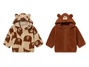 lupilu® Baby Teddyfleecejacke mit Kapuze