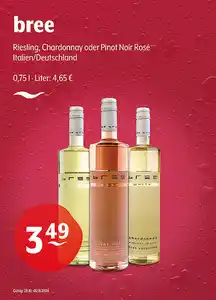 bree Riesling, Chardonnay oder Pinot Noir Rosé Italien/Deutschland