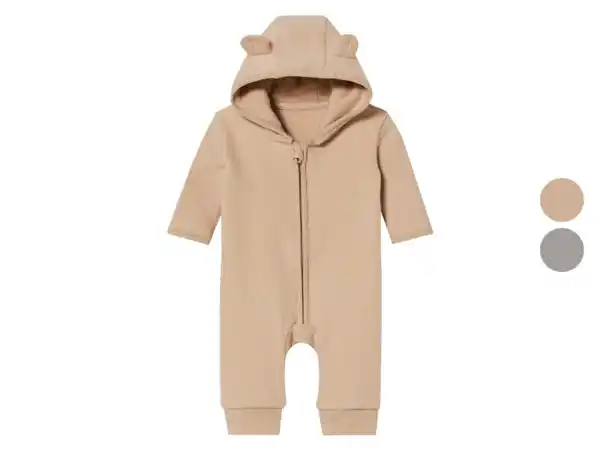 Bild 1 von lupilu® Baby-Fleece-Overall, Kapuze mit Öhrchen-Applikation